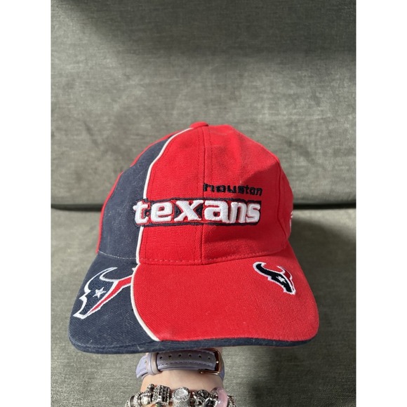 Vintage Houston Texans Reebok Authentic Strapback Hat Cap Used FAST SHIPPING - Picture 1 of 9